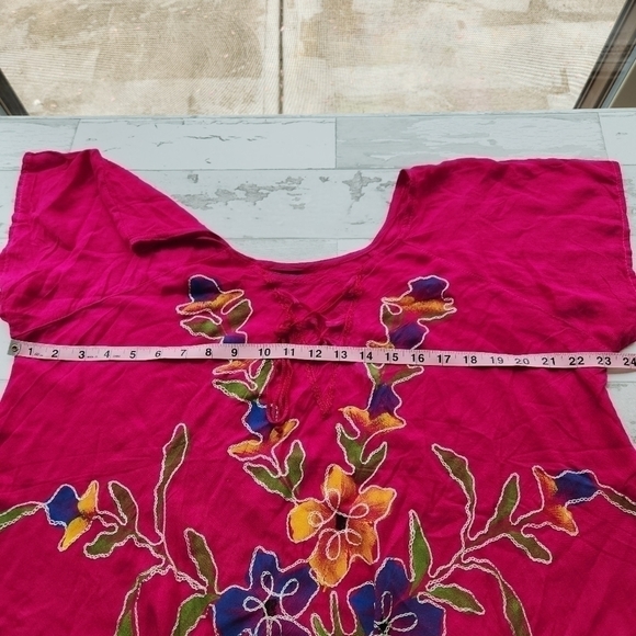 Seven Islands New York Pink Embroidered Top Size 1X NWT - Picture 7 of 12